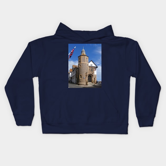 Lyme Regis,The Guildhall. Kids Hoodie by JonDelorme